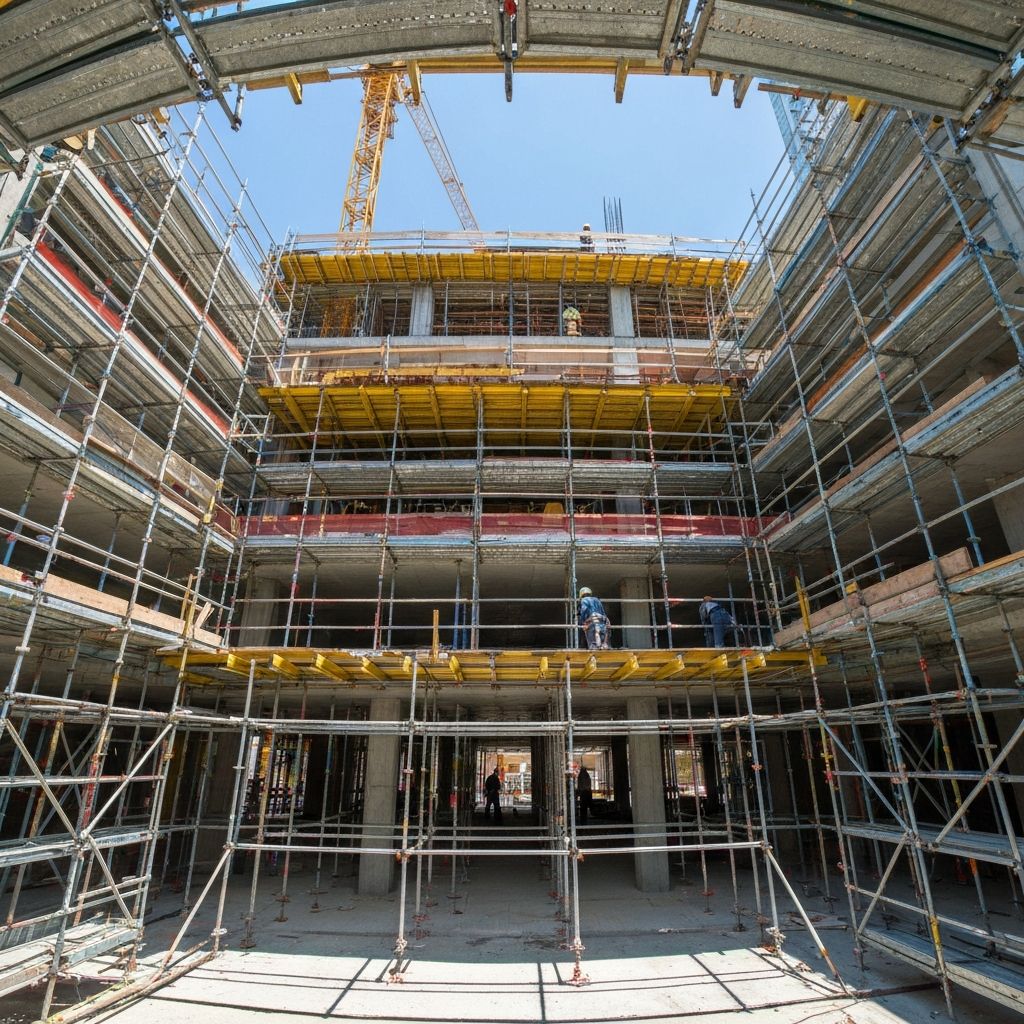 Profesionalna skela na građevinskoj lokaciji